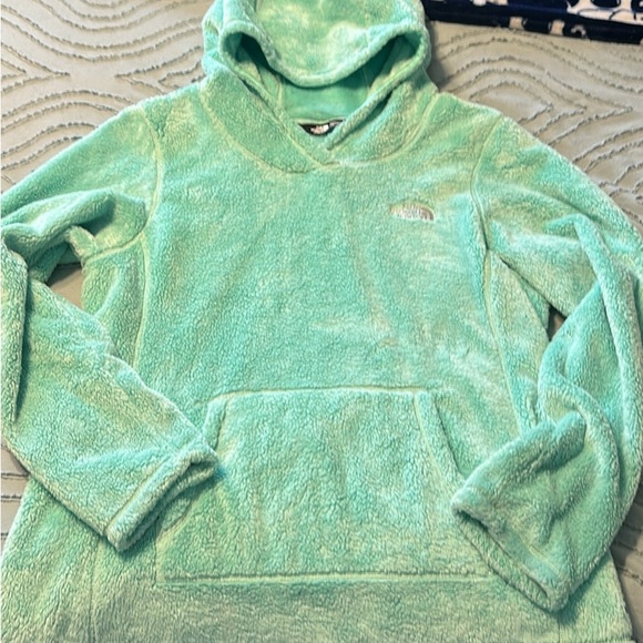 The North Face Women's Light Green Fleece Hoodie - Picture 1 of 3